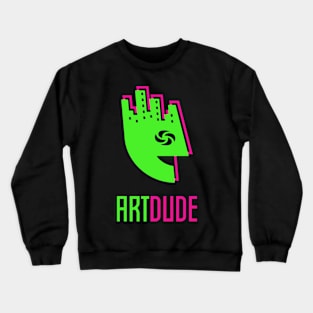 YourArtDude Logo In Lime And Magenta Crewneck Sweatshirt